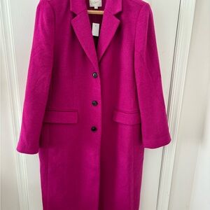 LOFT Vibrant Pink Trench Coat